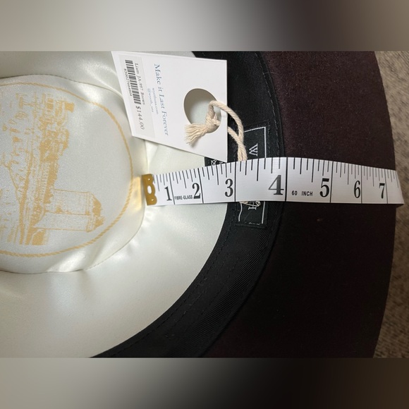 Wyeth Liam 100% wool felt flat brim hat NWT adjustable lined - Picture 15 of 16